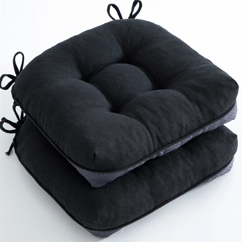 

2/set 40x40cm Patio Chair Seat Pads Brown Indoor Seat Pads with Ties and Non-Slip Backing Seat Cushions for Lawn Chairs