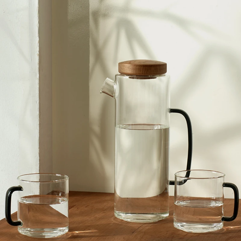 

Japanese Cold Water Jug Set Glass Cooling Water Pitcher High Borosilicate Glass Large for Office Home Use