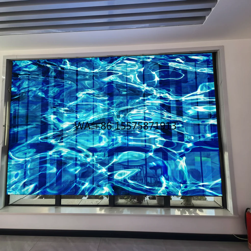 

Customizable Hot Selling Ultra Thin Wholesale Indoor Full Color Transparent Video Advertising Glass Led Display