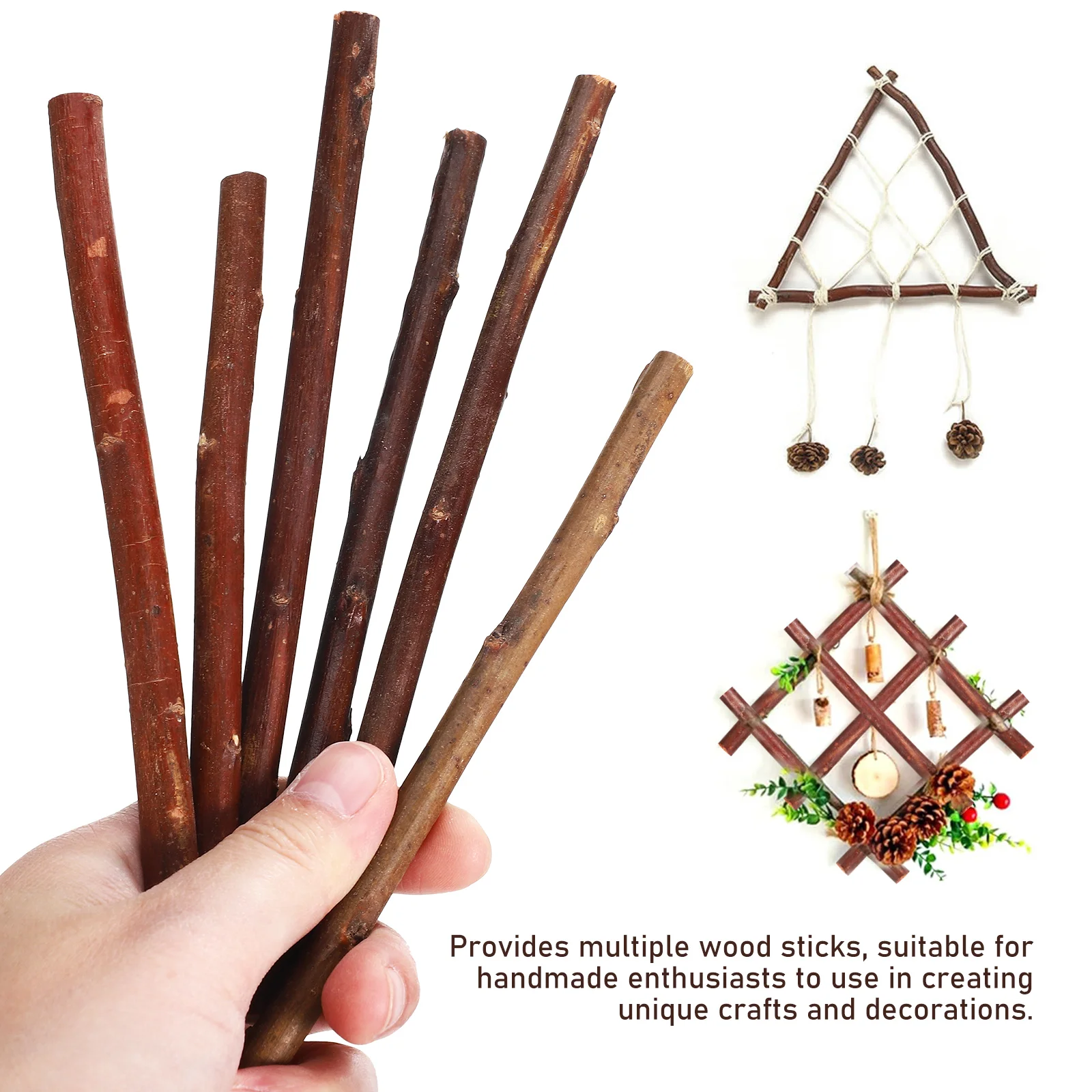 Projects Crafting Filler Log Handmade Materials Long Sticks Simple Dark Brown Wood