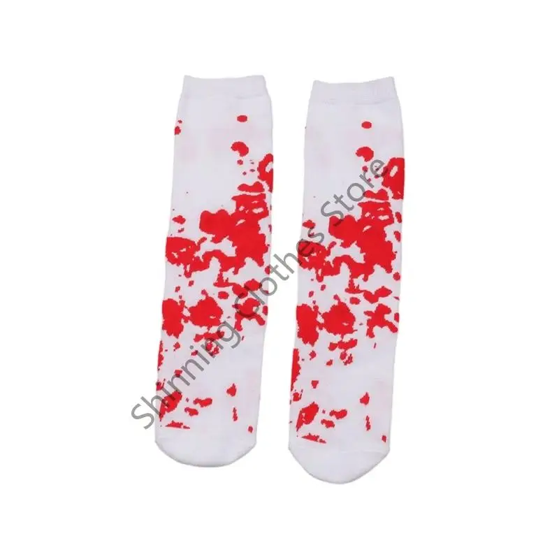 M68A ハロウィンサイハイストッキングニーハイソックスソックスコスプレフェスティバルストッキング血まみれのロングチューブソックス靴下子供用