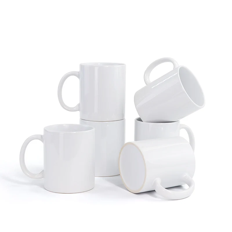 For 11 oz sublimated white cup 330ml high-grade inner handle colored coffee ceramic cup, can accept coating custom logo