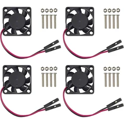 4 sztuki wentylatora 3007 do Raspberry Pi 5 30x30x7mm Wentylator chłodnicy Pi Bezszczotkowy wentylator chłodzący 30MM 1.18in 3.3V 5V DC Cichy wentylator do silnika