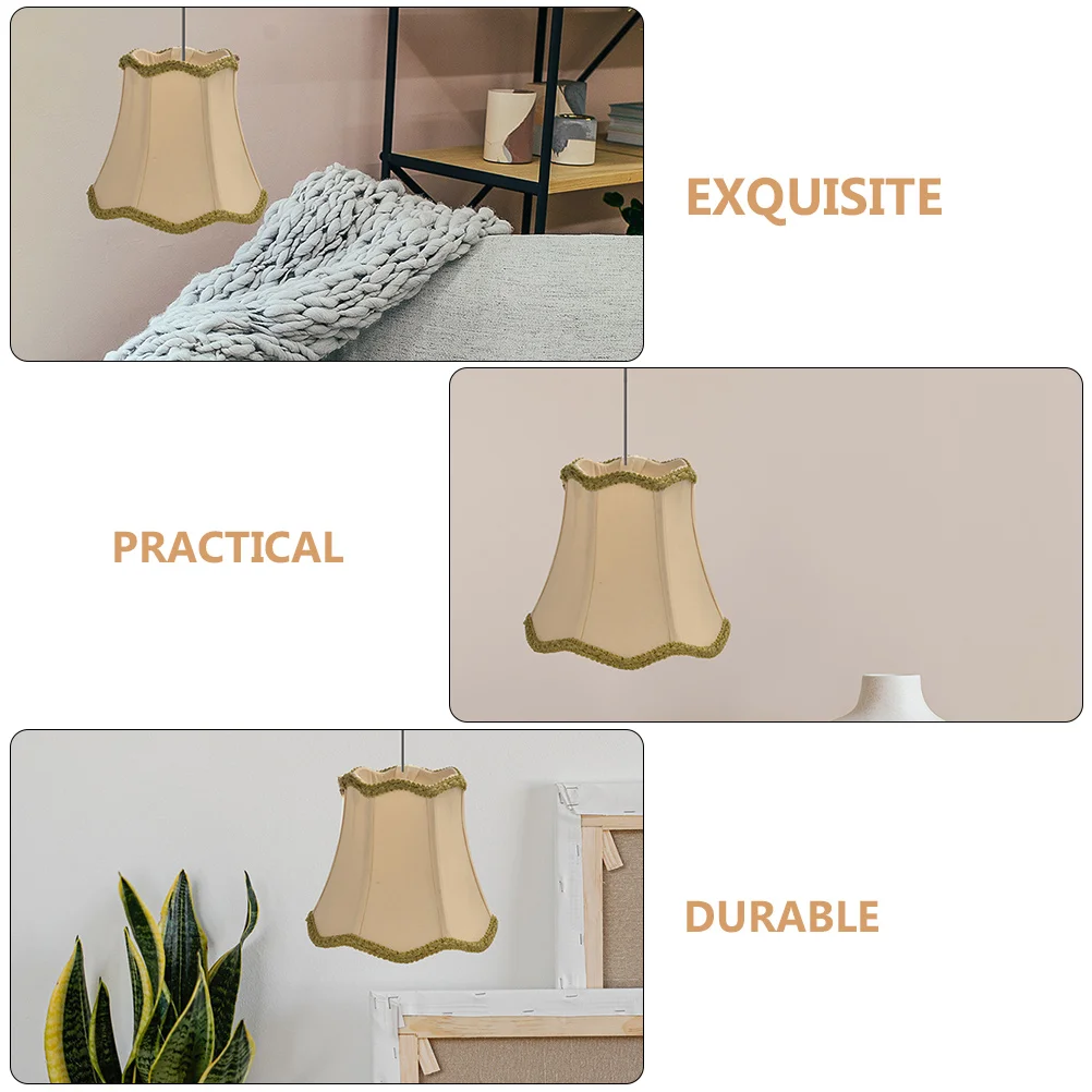

Durable Fabric Ceiling Lampshade Light Protector Natural Color European Style Wall Lamp Shade for Dining Room Wall Lamp Shade