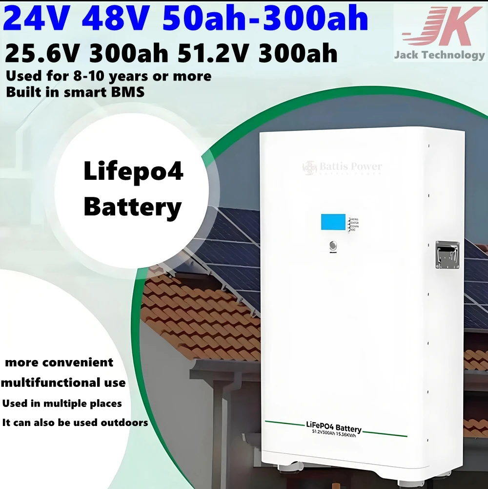 25.6V 300ah 51.2V 300Ah solar cell:24v 48v full voltage coverage, large capacity to meet different energy storage needs!
