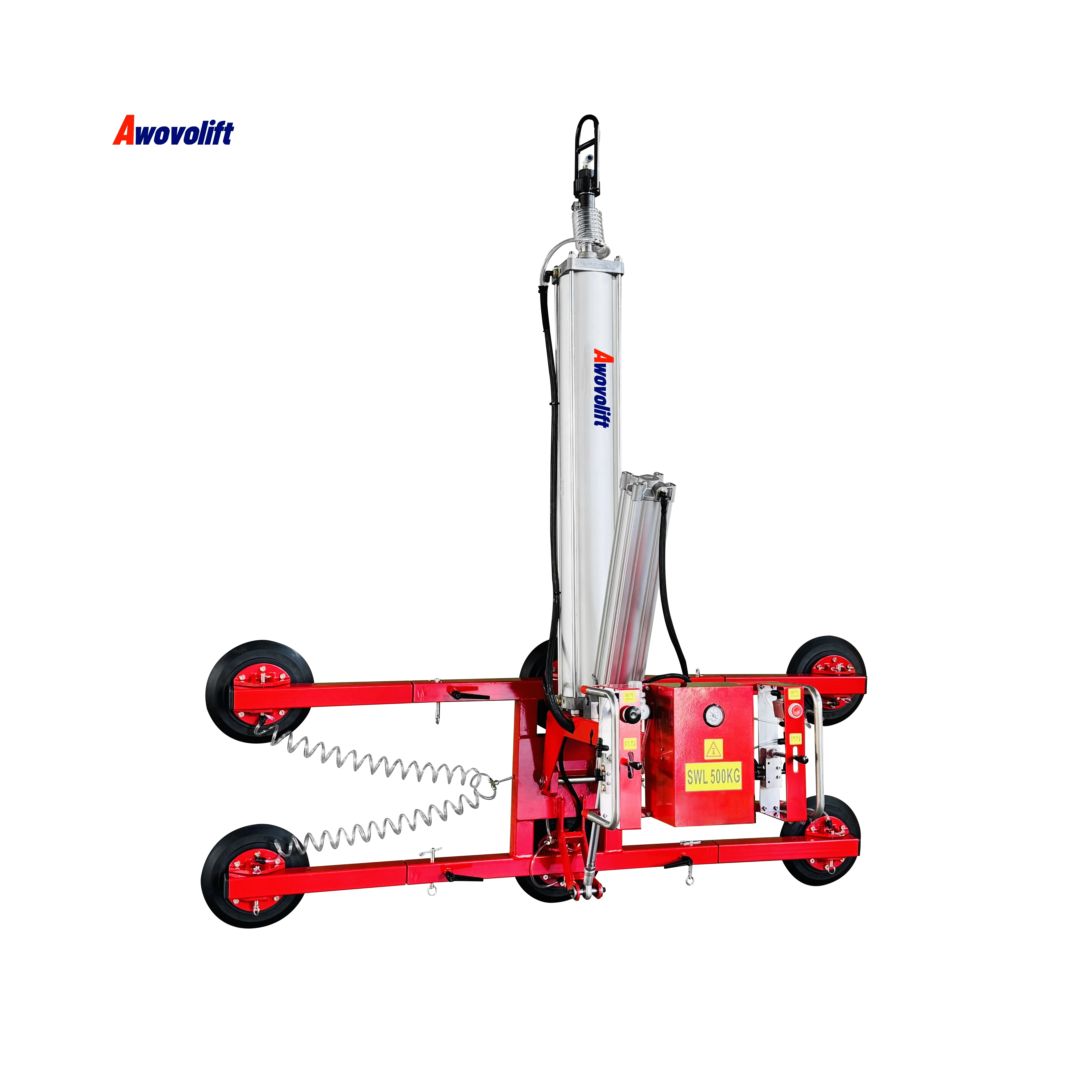 Awovolift Air Pneumatic Heavy Duty Glass Vacuum Lifter Suction Hook for Tilt Granite Glass Processing Sucker Cup Lifter CE 500KG