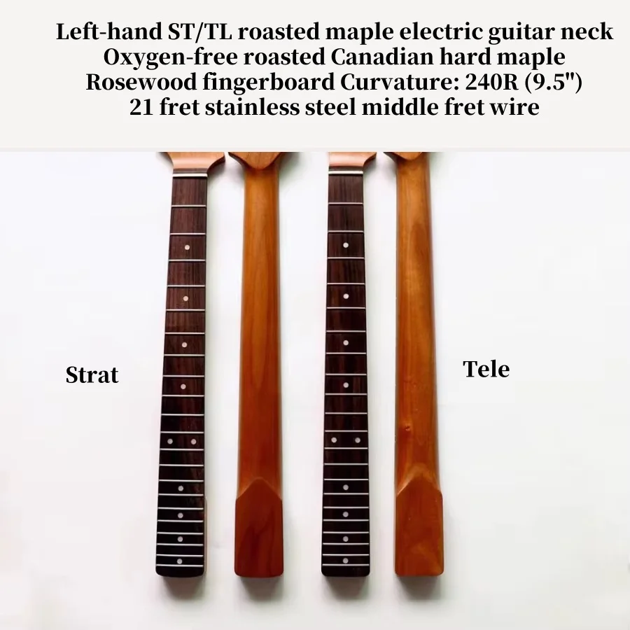 Backhand Vintage anaerobic bake Canadian Hard Roasted Maple electric guitar neck Rosewood Fingerboard Tail Adjustment 21st Fret