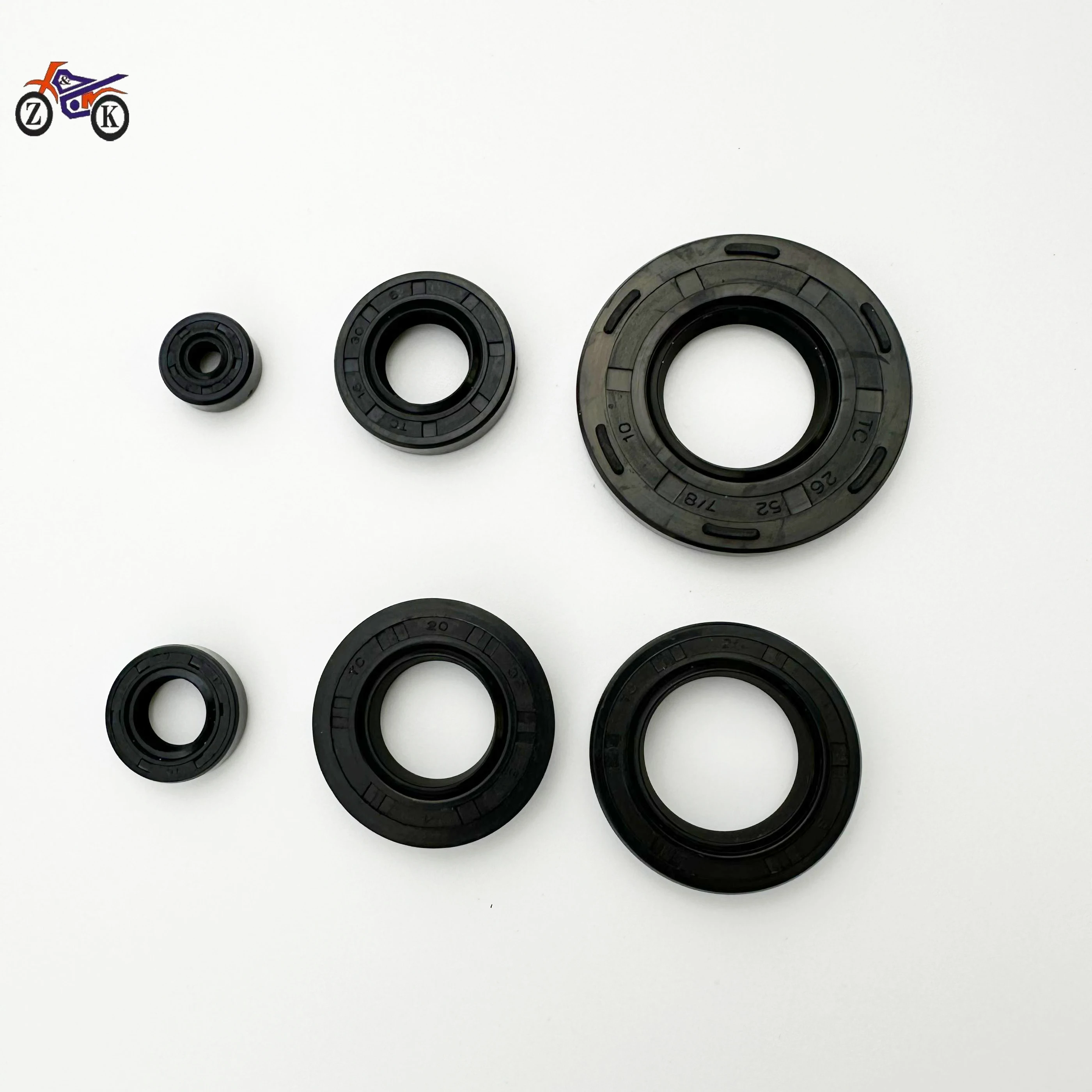 full complete engine 6pcs oil seal rubber gear shaft seal Motorcycle AX100 for Suzuki 2 stroke 100cc AX 100 engine parts