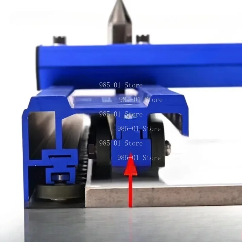 T-shaped rock plate cutting tool with pointed horn tip, portable pushing knife for large ceramic tile and circular marking work