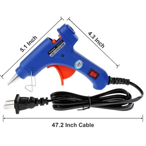 20W Hot Glue Pistol with glue stick, 7mm * 100mm, mini electric pistol, temperature heater, melted graft repair tool, heat temperature tool 12 Main Sales Pistol Hot Glue - №5