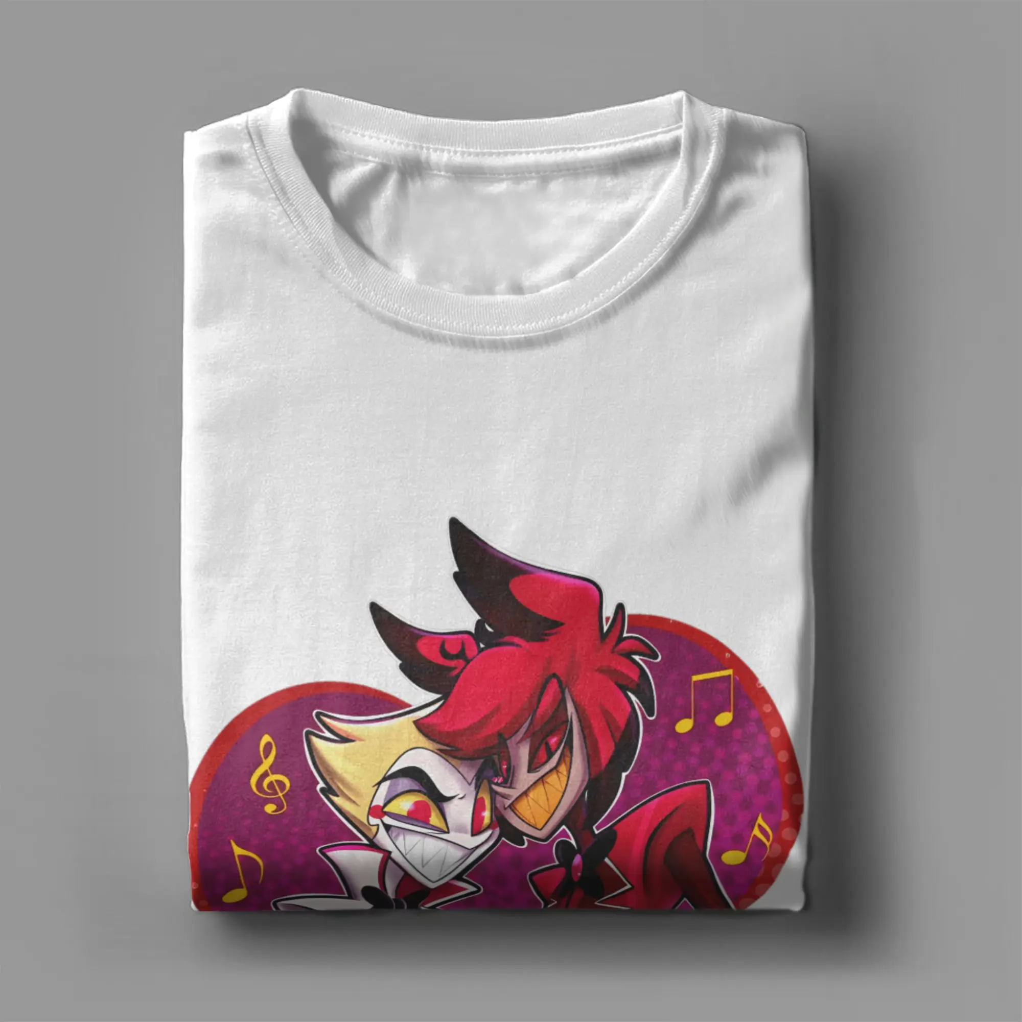 Hazbins فندق تي شيرت الصيف RadioApple 100 تي شيرتات قطن للرجال Harajuku تصميم تي شيرت قصير الأكمام خمر تيز