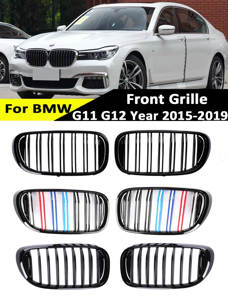 Carbon Fiber Lower Intake Front Bumper Kidney Refting Grill 3-colour Racing Grills Parts for BMW 7 Series G11 G12 2015-2019