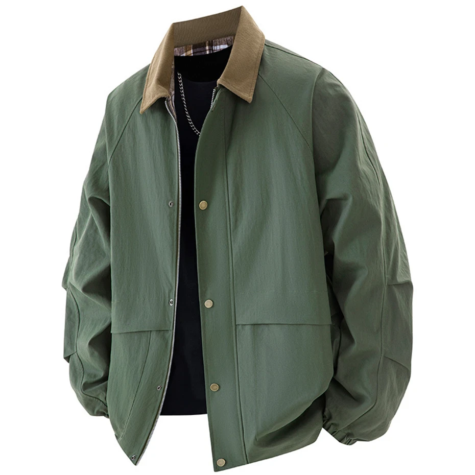 9XL 8XL Plus Size Jacket Coat Men Spring Autumn Turndown Collar Jacket Fashion Casual Coat Male Big Size 9XL
