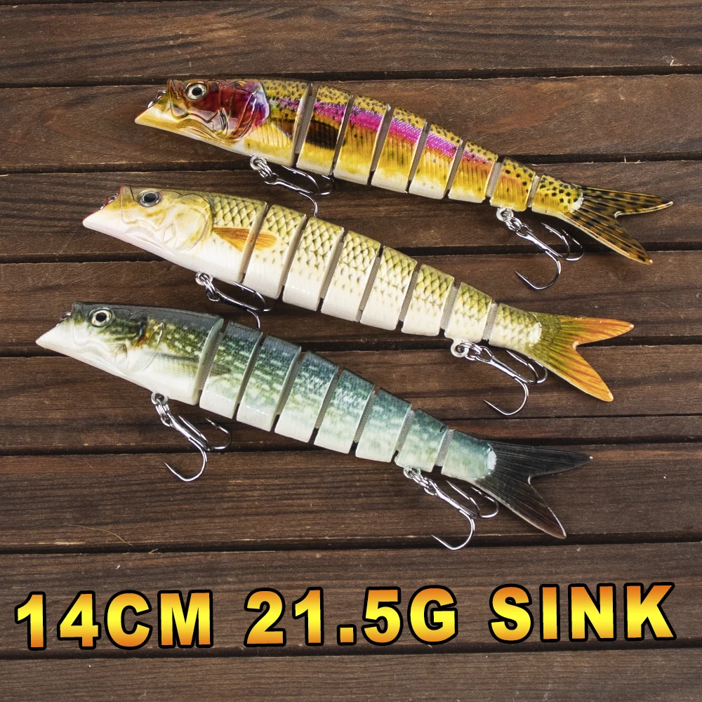 AYWFISH Special Offer 14CM 21.5G Minnow Swimbait Fishing Lure Sinking Artificial Hard Bait Multi Jointed Swimbait ( Limited )