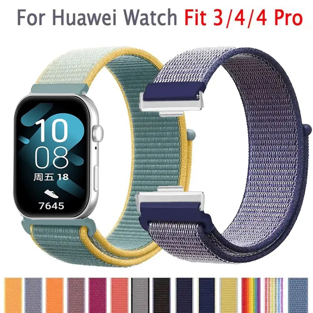 Correa de nailon trenzado para Huawei Watch Fit 4/4 Pro, cómoda pulsera deportiva transpirable para Huawei Watch Fit 3, accesorios