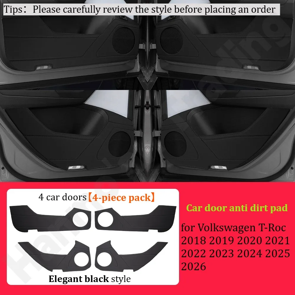 لفولكس واجن T-Roc/id.3/id.4x/id4-crozz/بورا/T-Cross 2017 ~ 2026 باب السيارة وسادة مضادة للركلة/وسادة حماية لوحة الباب #4