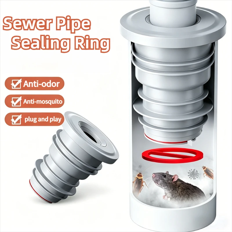 Tapón de silicona para fregadero, anillo sellador de tuberías de desagüe, tapón de agua para desagüe de suelo, tapón de ducha, accesorios de baño, 70-75mm, para desagües de cocina