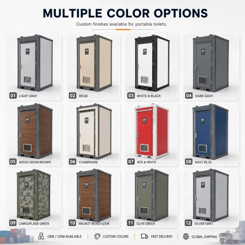 Portable Toilet Cabin Durable Modular Portable Sanitation Cabin For Remote Outdoor Work Zone Scenic Spot Without Fixed Public