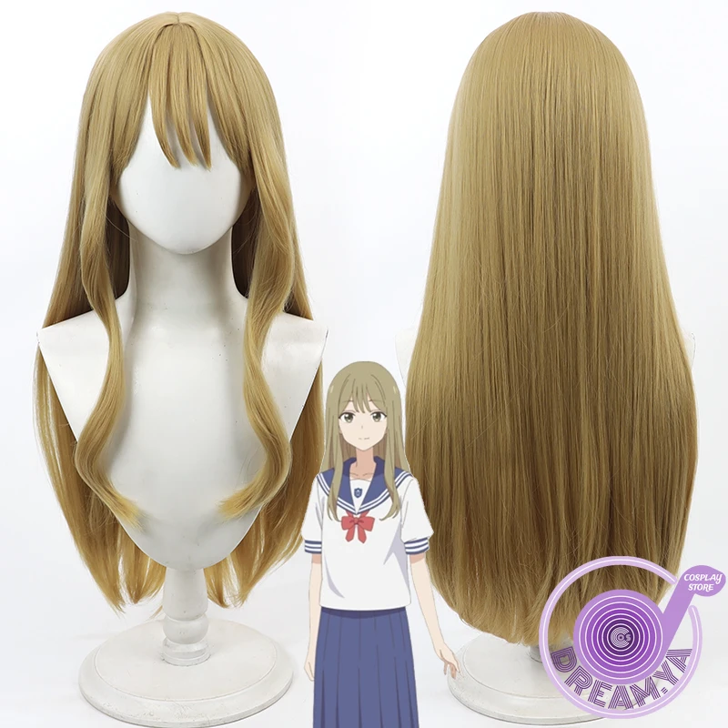 Hanaoka Makoto Cosplay Wig Senpai Otokonoko 80cm Heat Resistant Synthetic Hair Halloween Party Role Play Carnival + Wig Cap