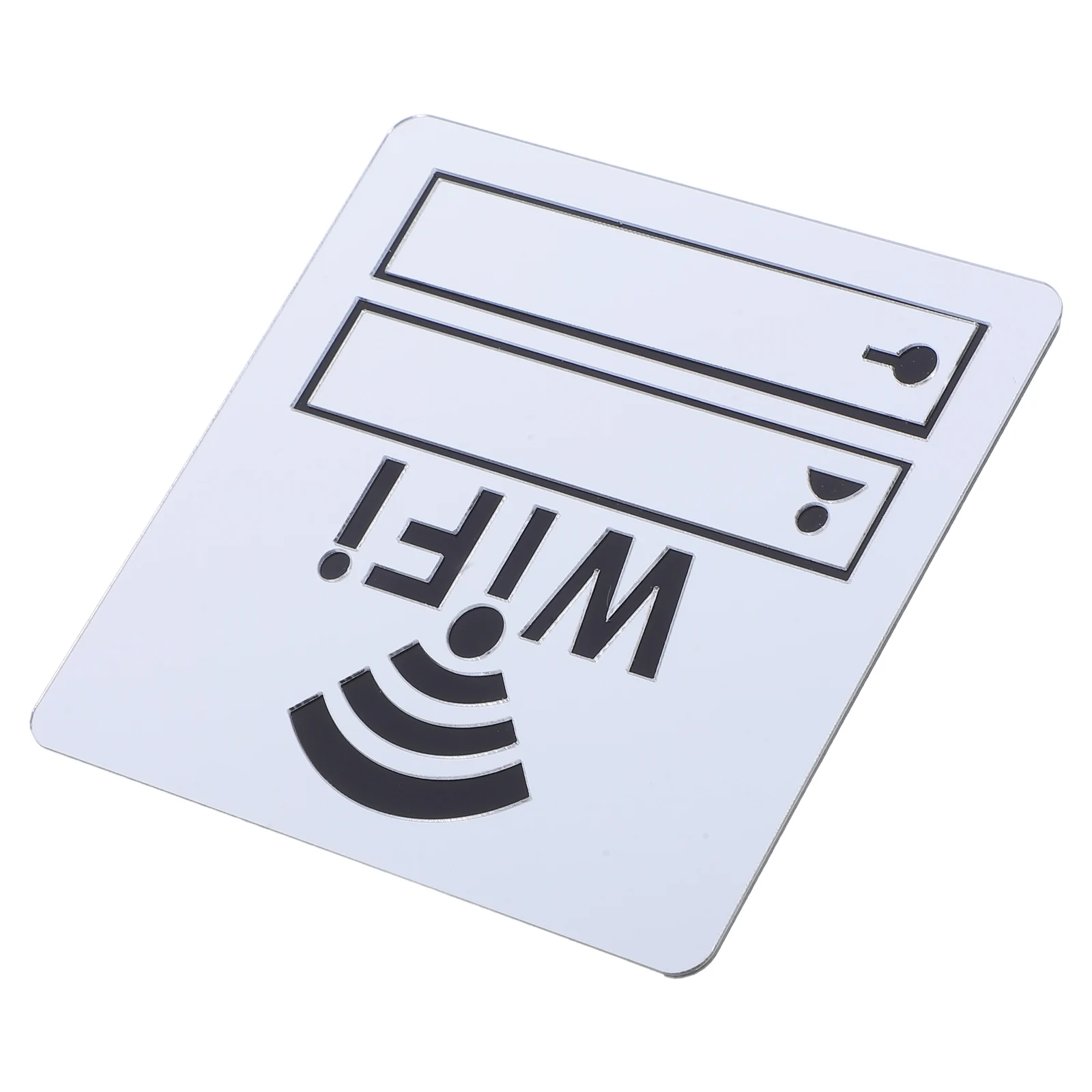 

Mirror Wall Sticker Art Decal WiFi Network Sign Acrylic Waterproof Fade Resistant for Home Business Office Restaurant Salon