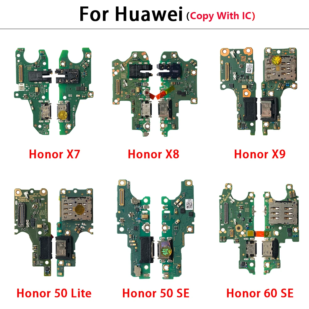 10 Pcs USB Charge Dock Port Jack Plug Connector Flex Cable For Huawei Honor 50 60 Pro Se 70 5G X7 X8 X9  Charging Board Module