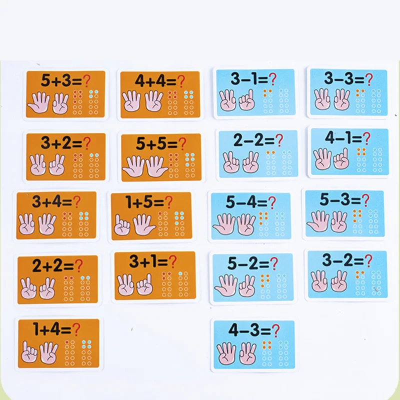 어린이 몬테소리 나무 손가락 숫자 계산 스틱 팜 수학 장난감 어린이 교육 장난감 유아 지능 게임 계산