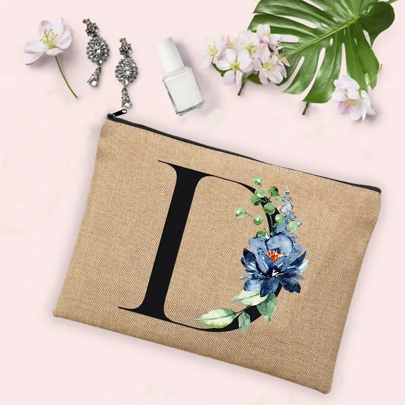 Gift for her 26 Letter Printing Woman\'s Make Up Bags Handbags Makeup Organizers Lovely Casual Travel Toiletry Bags Lipstick Bag