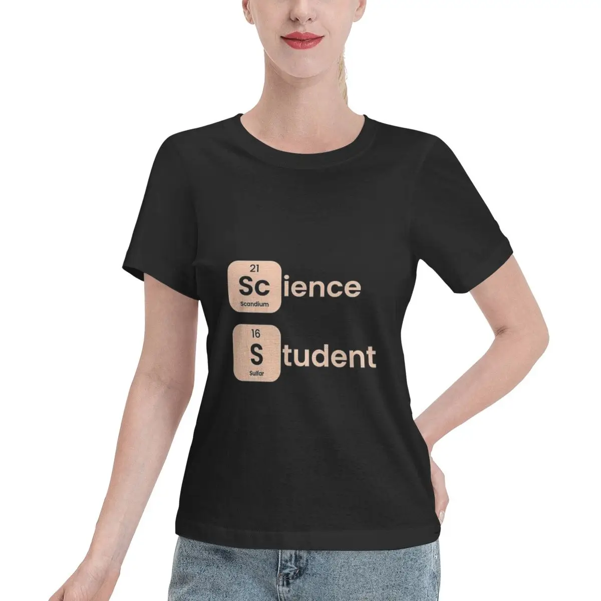 女性用半袖コットンTシャツ,科学的エステティック39プリントTシャツ,快適でソフトなストリートトップ,女性用ファッションウェア,夏