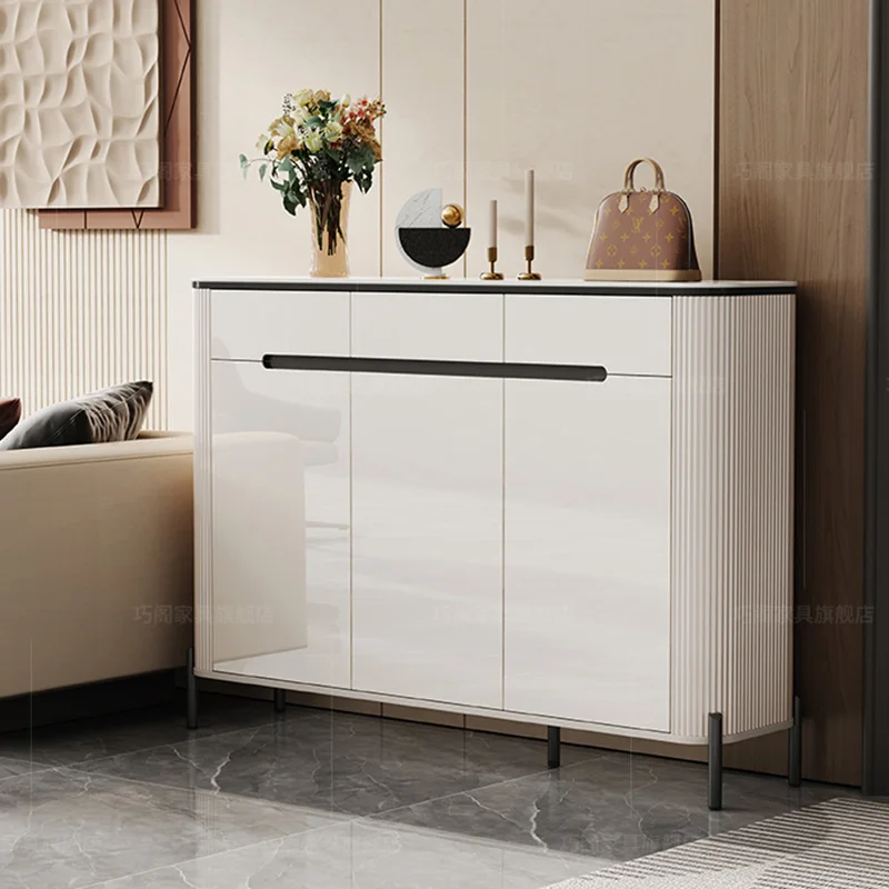 

Modern Italian Minimalist Shoe Cabinet Luxury Nordic Box Designer Shoe Shelf Vertical Desk Archivadores Shoemakers Furniture