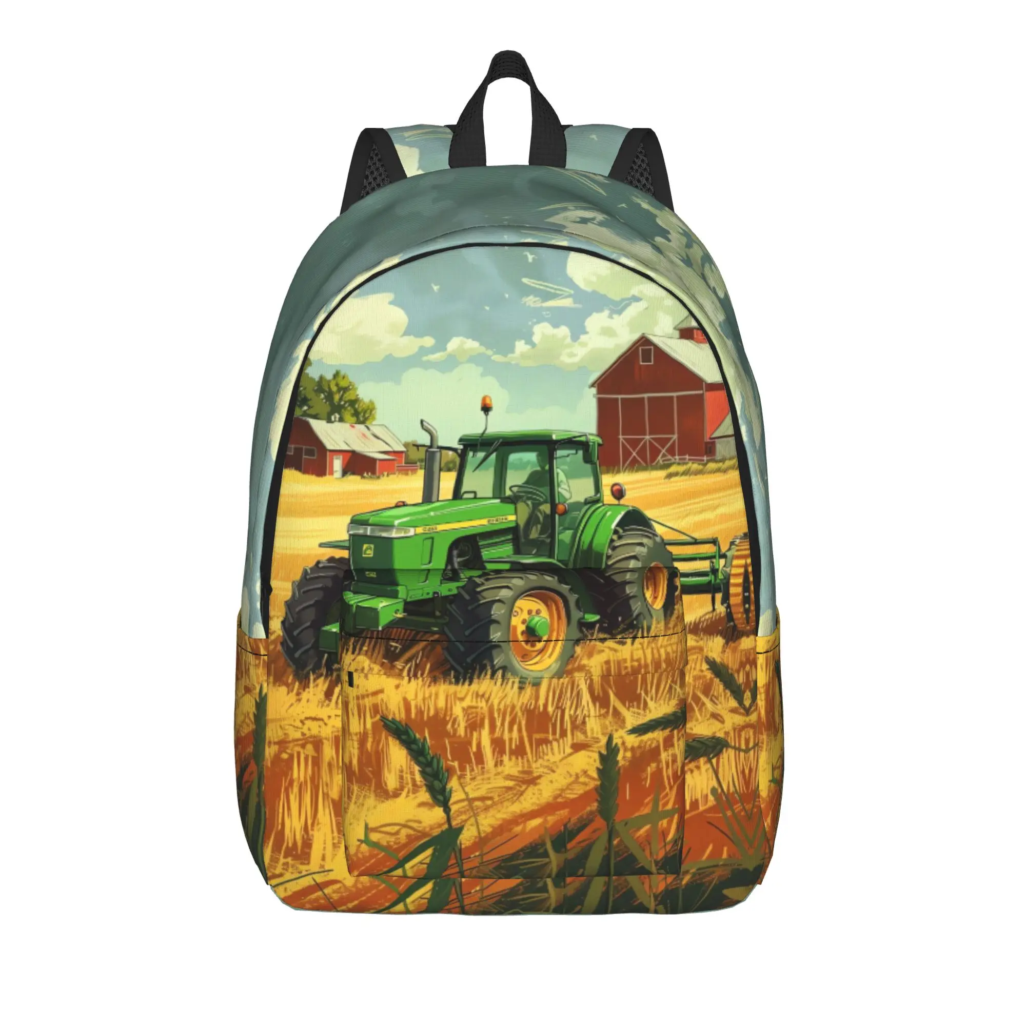 Tractors Farm Vehicles Backpack  Student Polyester Trekking Backpacks Pattern Streetwear High School Bags Rucksack