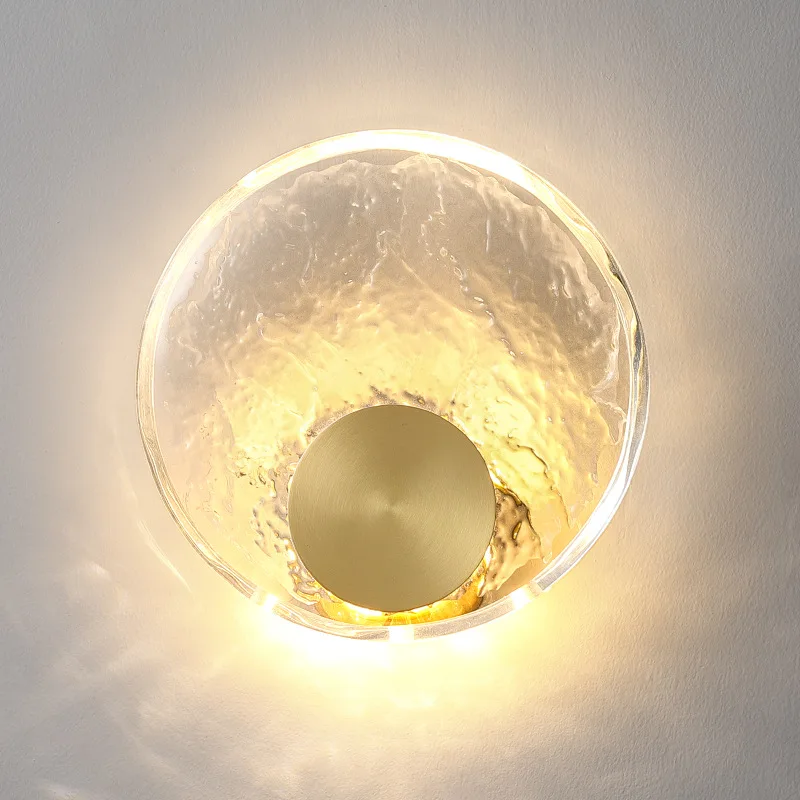 

Creative bedside glass wall lamp light luxury simple modern living room TV background wall lamp stair lamp