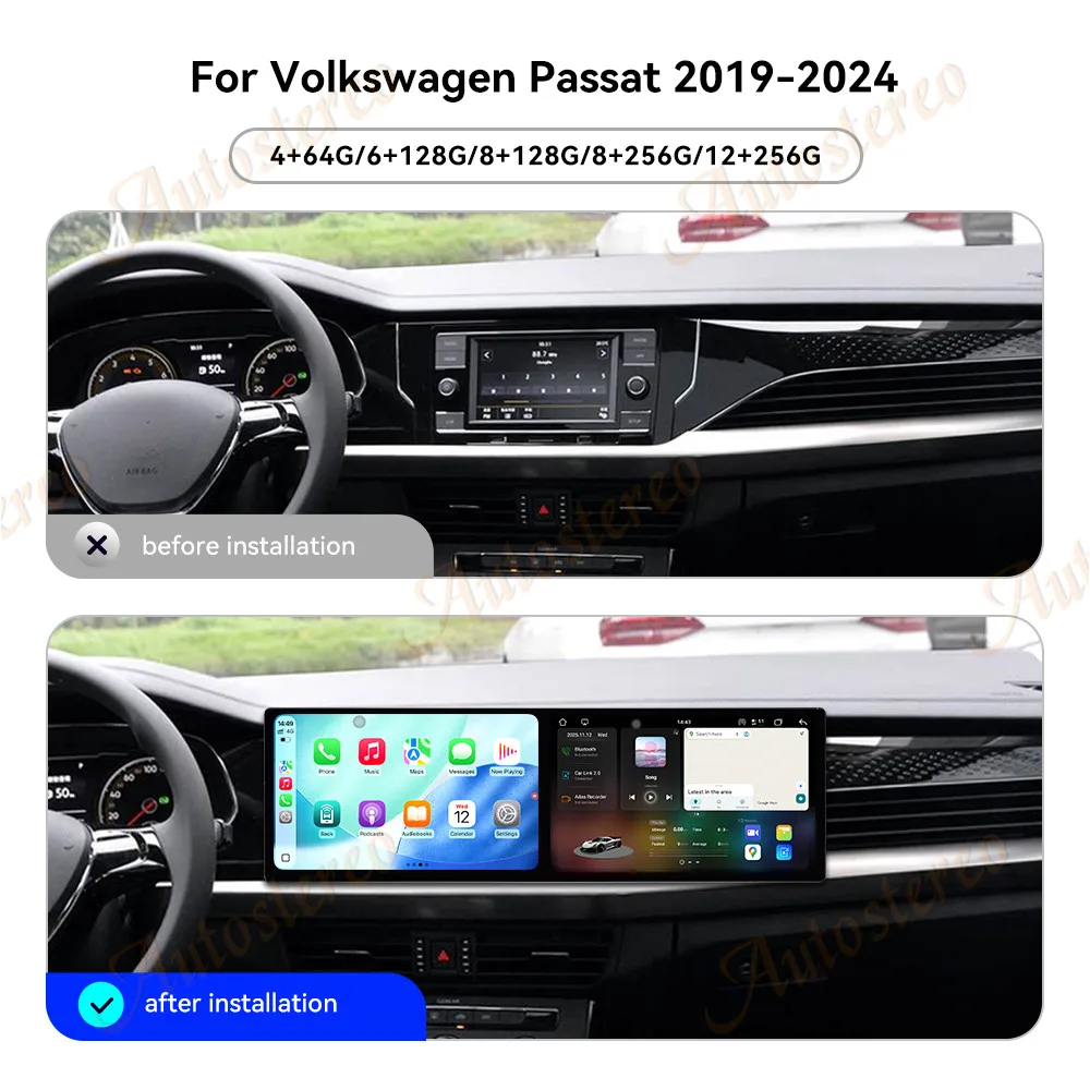 

10,1 автомобильный цифровой кластерный прибор для Volkswagen Passat 2009-2014, панель приборной панели, виртуальный кабин, измеритель скорости, дисплей одометра