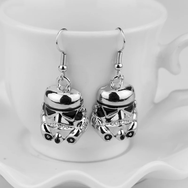 Pendientes de soldado Imperial de Star Wars para mujer, aretes colgantes, joyería de moda