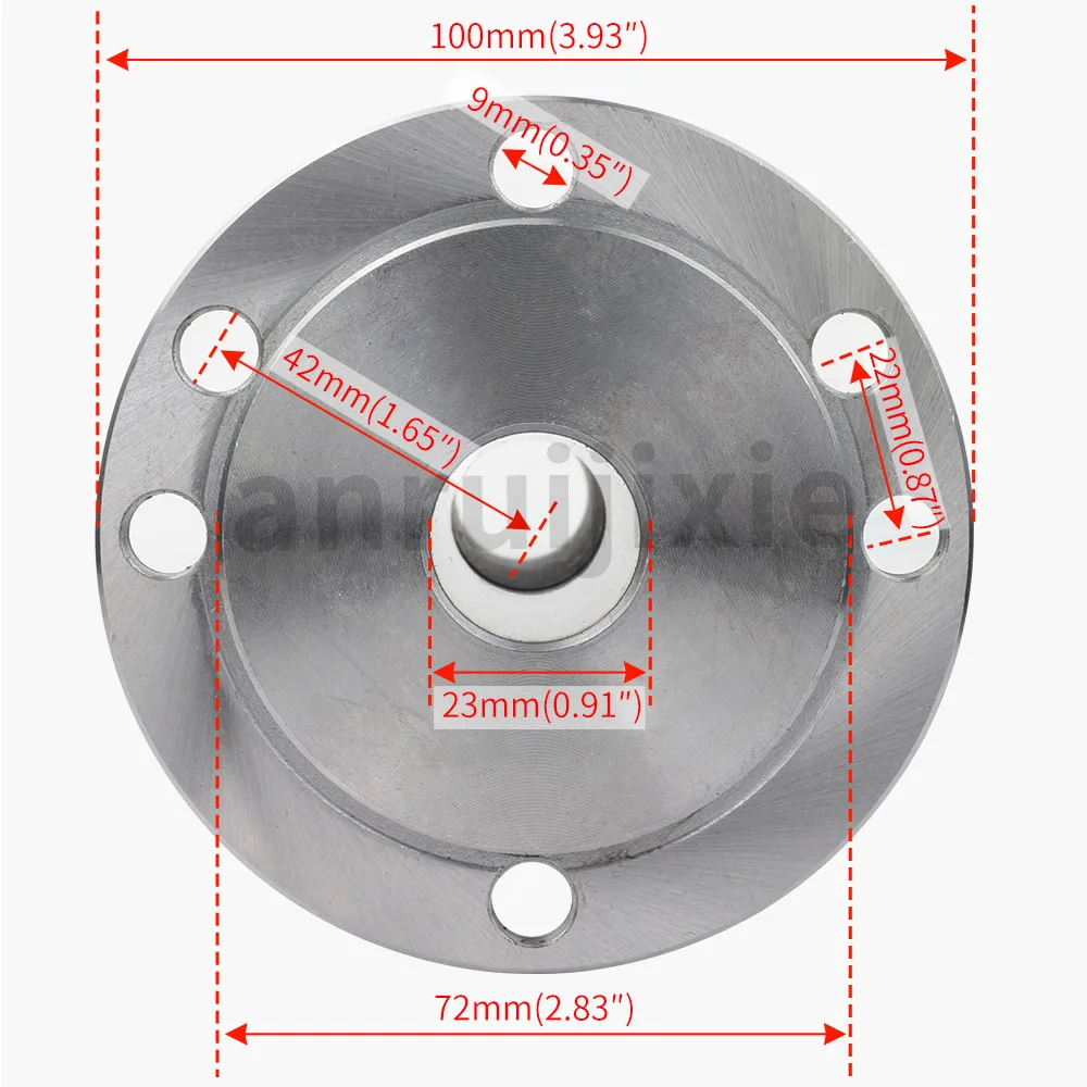 Brida de mandril 100mm MT3 # husillo de torno SIEG SC4, piezas de torno