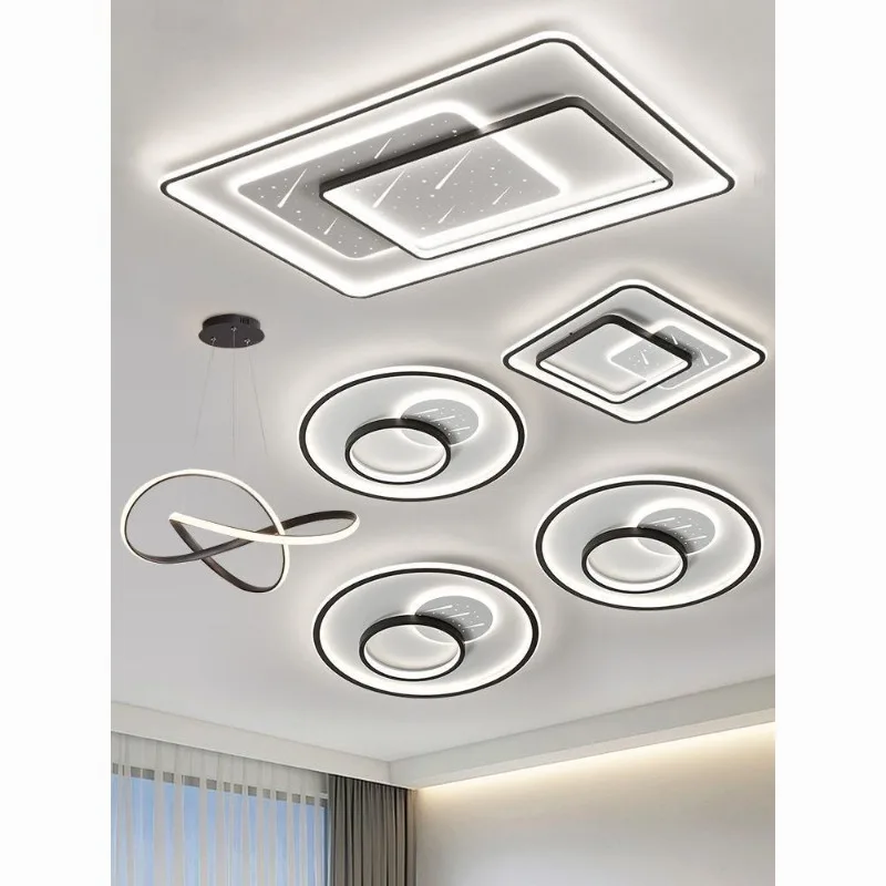 New LED Ceiling Light Rectangular Living Room Lighting Simple and Modern Bedroom Dining Room Decor