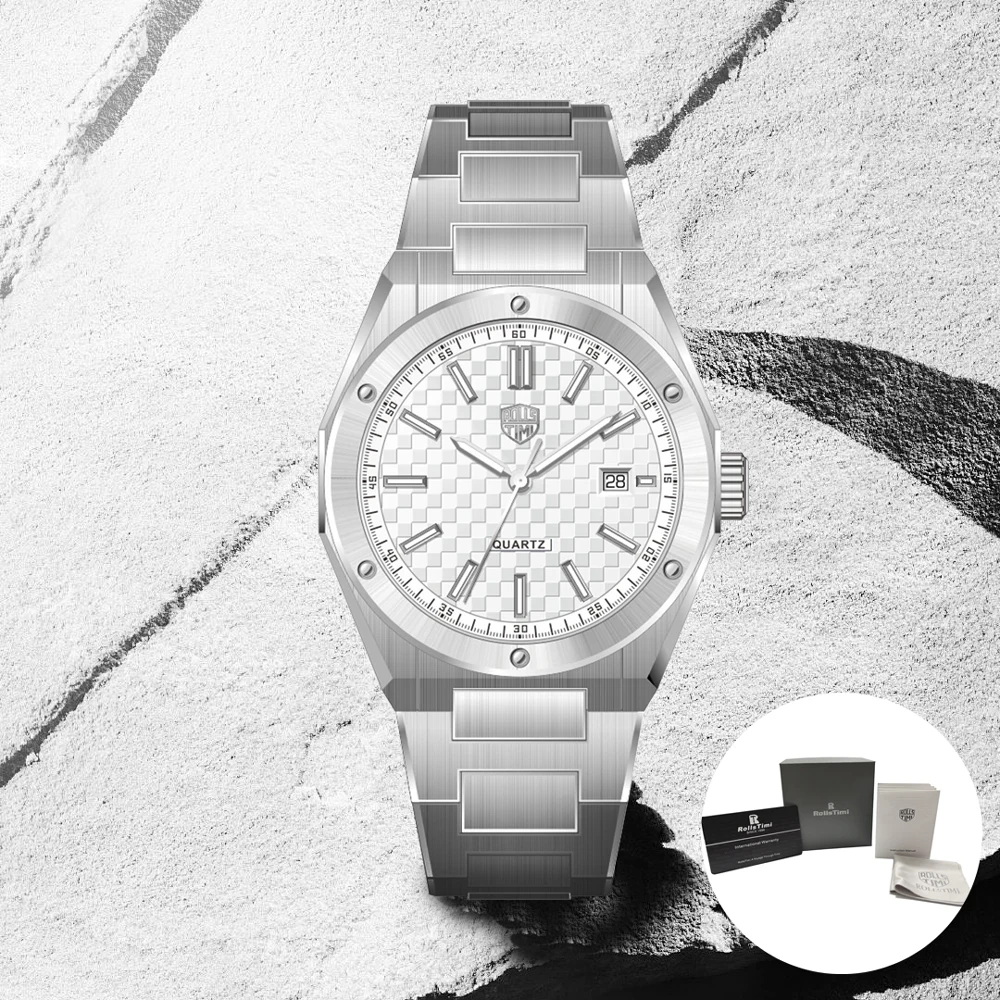 

2025 New RollsTimi Men's Watches Top Luxury Wristwatch Quartz Watch For Man AR Sapphire Mirror Waterproof Luminous Men Gift Box