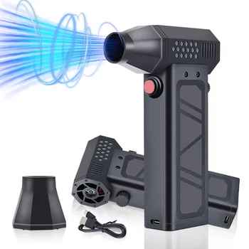 강력한 컴퓨터 먼지 날림 청소 도구, C타입 충전 휴대용 송풍기, 터보 제트 선풍기 전원 디스플레이, 140000RPM