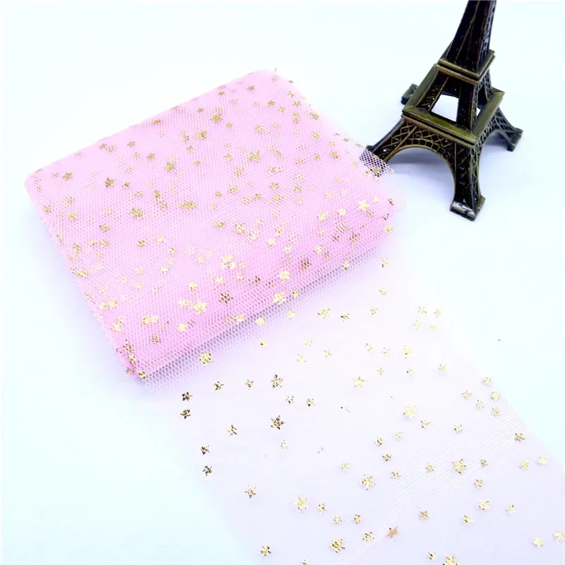 5y/roll 6cm/8cm Star Tulle Confetti Glitter Tulle Baking Cake Topper Tutu Bow Soft Squine Tulle DIY Wedding Birthday Decoration