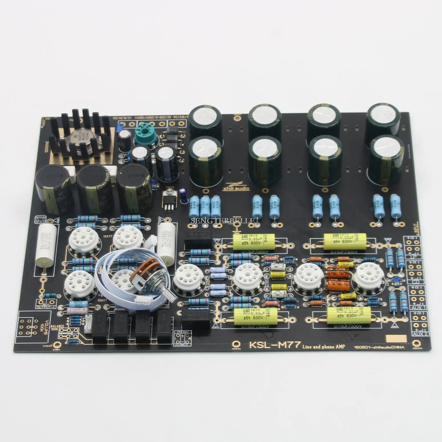 HiFi Diy KONDO M77 Preamplifier Board Kit Tube Stereo Phono Preamp Board