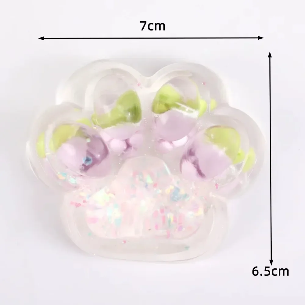 Cat Paw Stress Relief Toy Starlit Sky Design Soft Squishy Fidget Slow Rebound Pinch Decompression Sensory Squeeze Gift for Adult