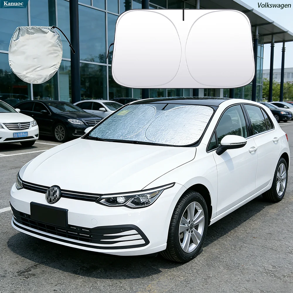 

Windshield Sun Shade For Volkswagen Golf MK5 MK6 MK7 1990-2026 Car Sunshade Sun Visor Protector Foldable Blocks UV Rays