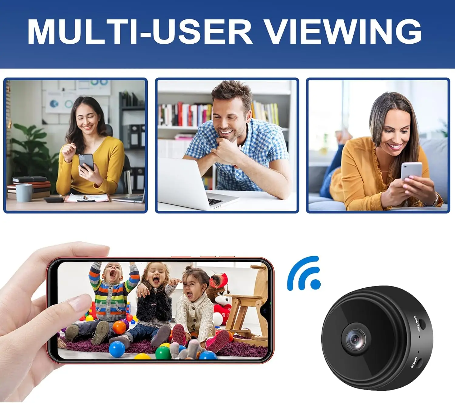 Mini Security Camera,1080P HD WiFi Home Indoor Outdoor Camera for Baby/Pet/Nanny,IP Camera Remote Viewing for Security with  APP