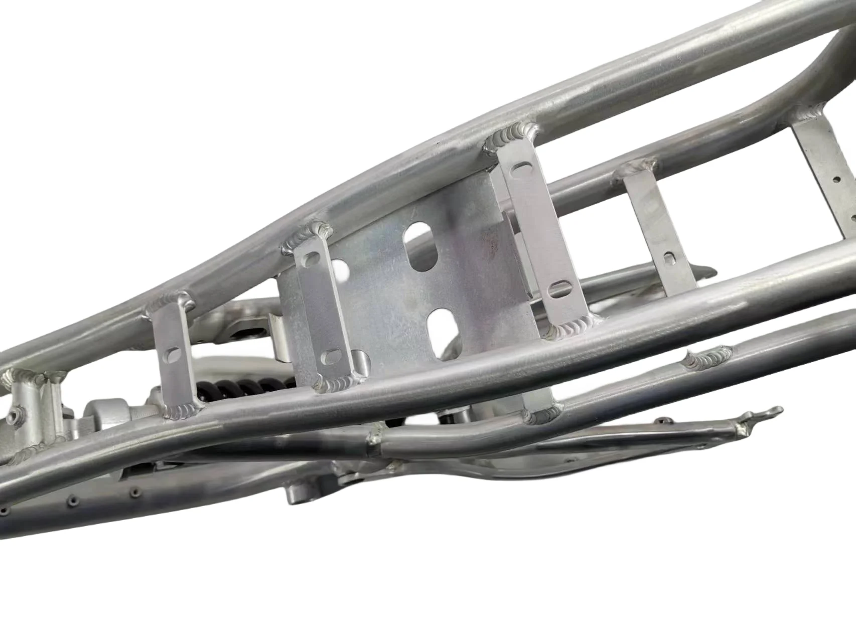 20" Silver Gloss Light 6061 Aluminum E-Bike Frameset for Bafang Mid Motor