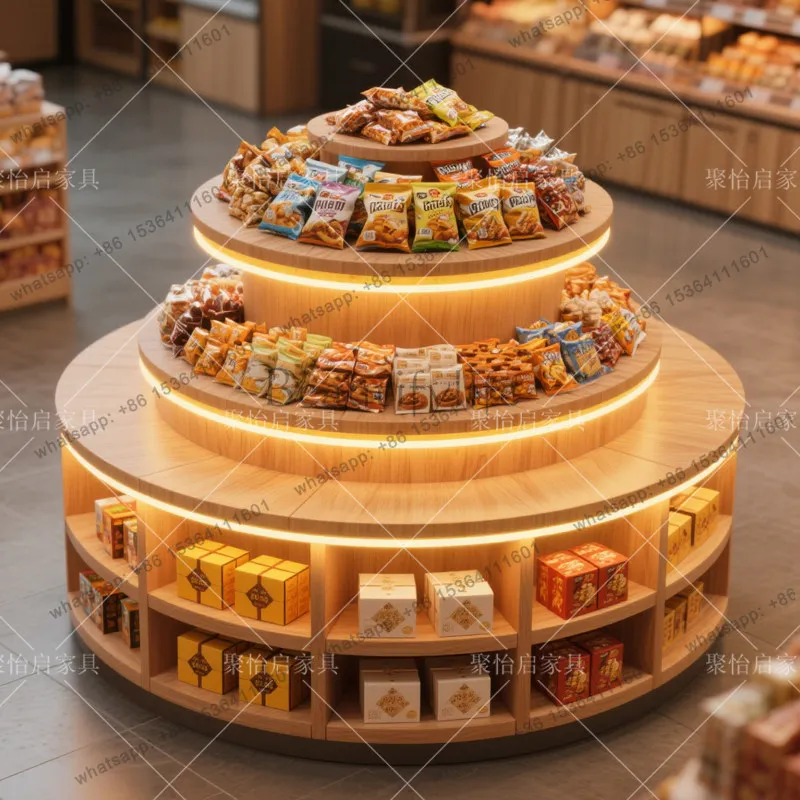 Factory Direct Solid wood Zhongdao cabinet jewelry cosmetics snack display cabinet