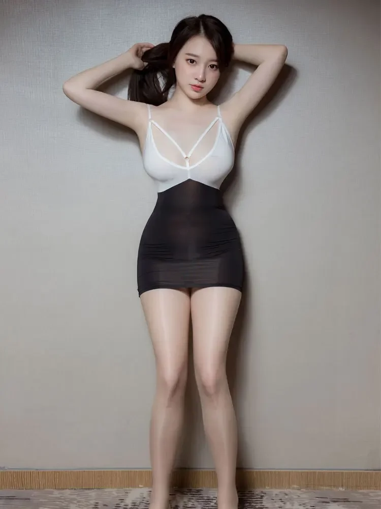 فساتين نسائية من الحرير الجليدي ذات قصة منخفضة شفافة من خلال حزمة صغيرة مثيرة فساتين الورك فستان رقص مرن للنوادي الليلية