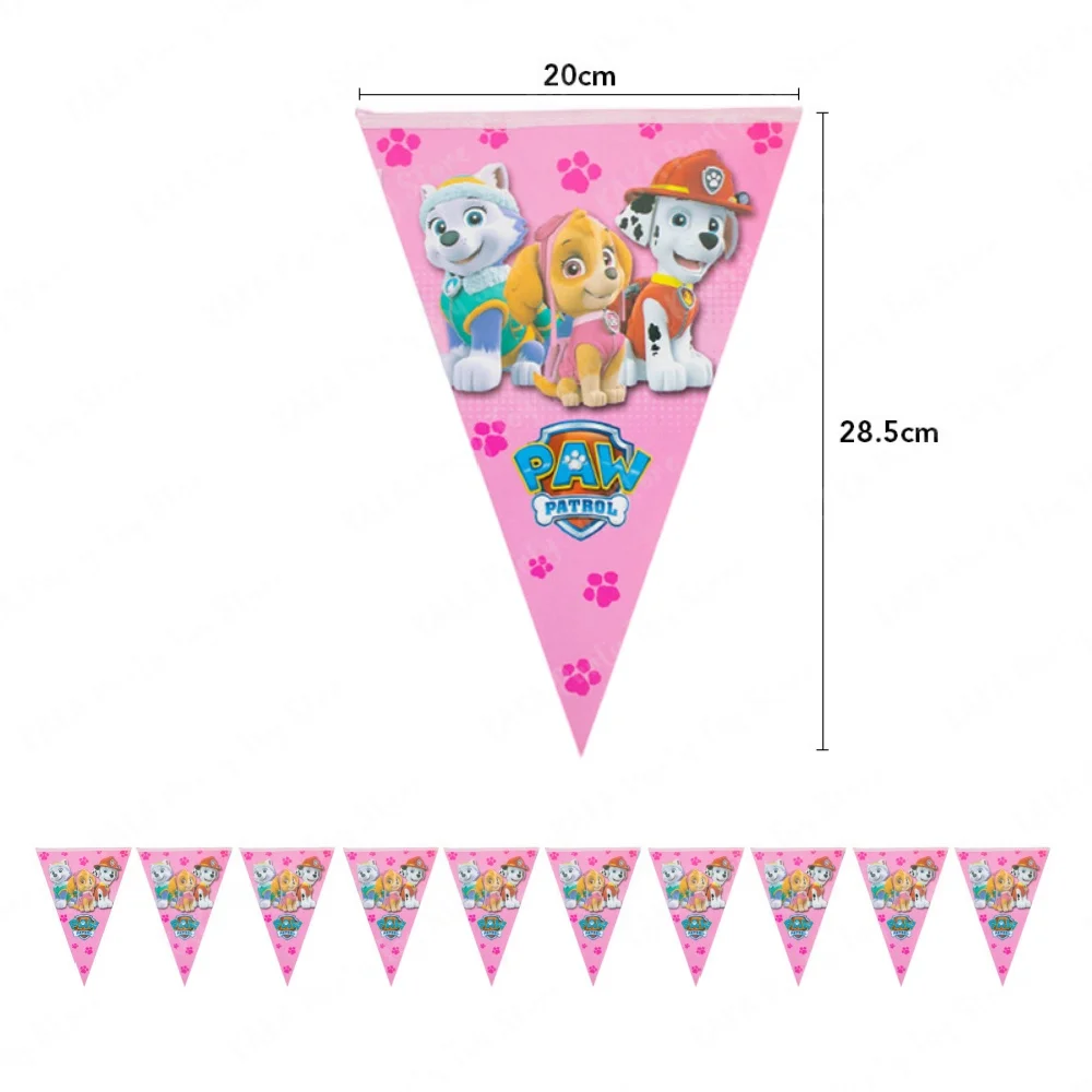 Nieuwe Paw Patrol Banner Kids Verjaardag Bunting Wimpel Baby Douche Bruiloft Garland Vlag Party Outdoor Tuin Decoratie Benodigdheden