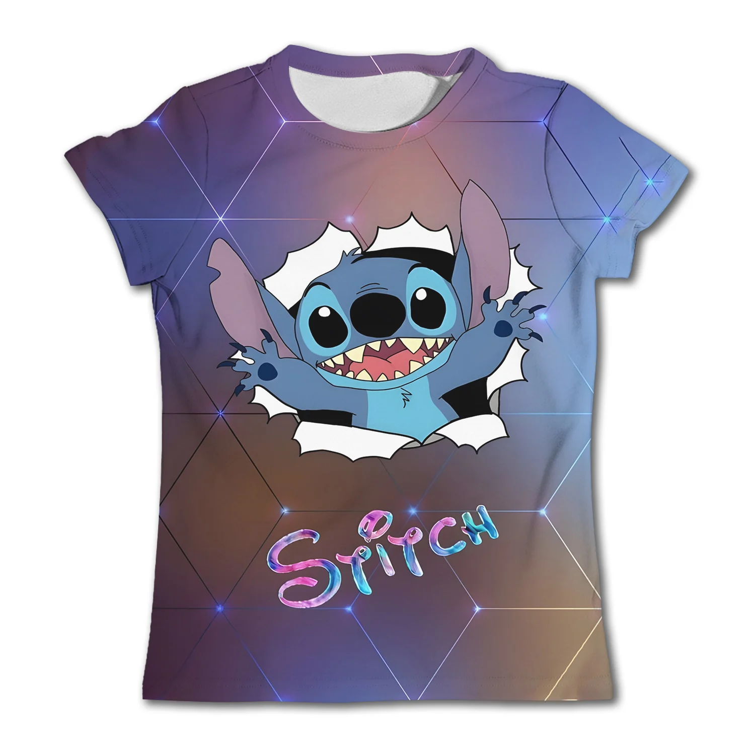 New Summer Children Disney Stitch T-shirt Disney Stitch T Shirt Disney Stitch Anime Cartoons Casual Clothes Kid Girl Boy Top Tee