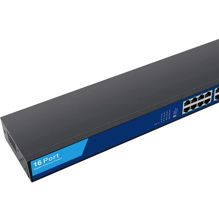 16-портовый Ethernet-коммутатор 10/100/1000M с железным корпусом и 3 режимами работы 16-портовый гигабитный неуправляемый Ethernet-коммутатор