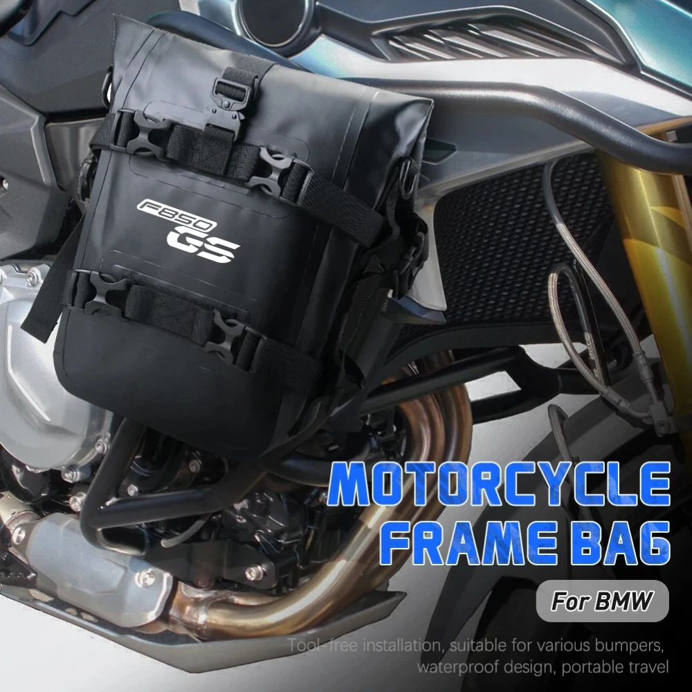 Motorrad-Rahmen-Sturzbügeltaschen für BMW GS850 F850GS F900GS F800GS ADV F900 F 900 800 850 GS GSA Wasserdichte 8L Seitenstoßstangentaschen