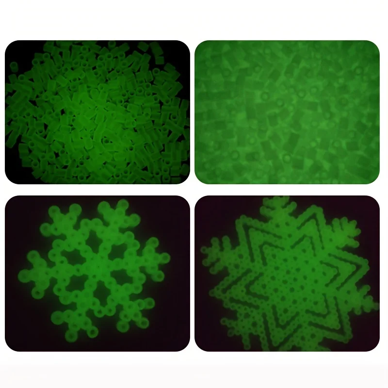Glow-in-the-Dark Fuse Beads - 500pcs, White Colors, 5mm Ironing Beads for DIY Jewelry and Crafts